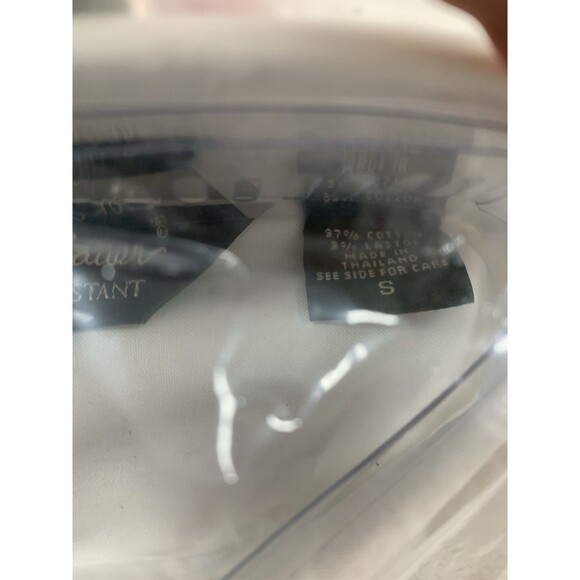 Eddie Bauer Mens Small White Stretch Fit Wrinkle-Resistant Button Up Shirt - Picture 6 of 6